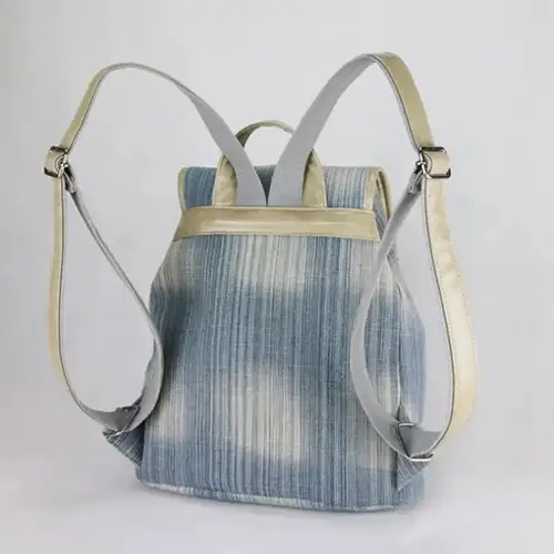 Trendy Denim-Style Backpack with Lightweight Design